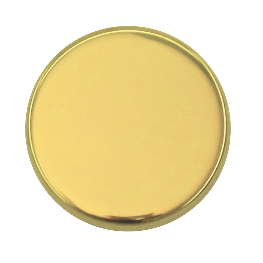 HDD Pro Blind Rozet rond 45mm Messing Gepolijst, Formani Blind Plaatje Ovaal BASIC LBB32 en BASIC LBB50 PVD Mat Goud — gouden blindplaatjes voor afdekking van ongebruikt boorgaat of cilinder-positie op villa-deur.