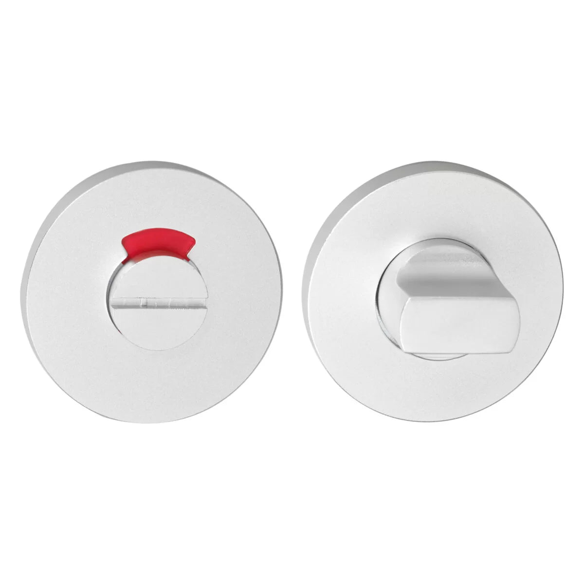 Aluminium WC sluiting rond, toiletbediening met ronde rozet