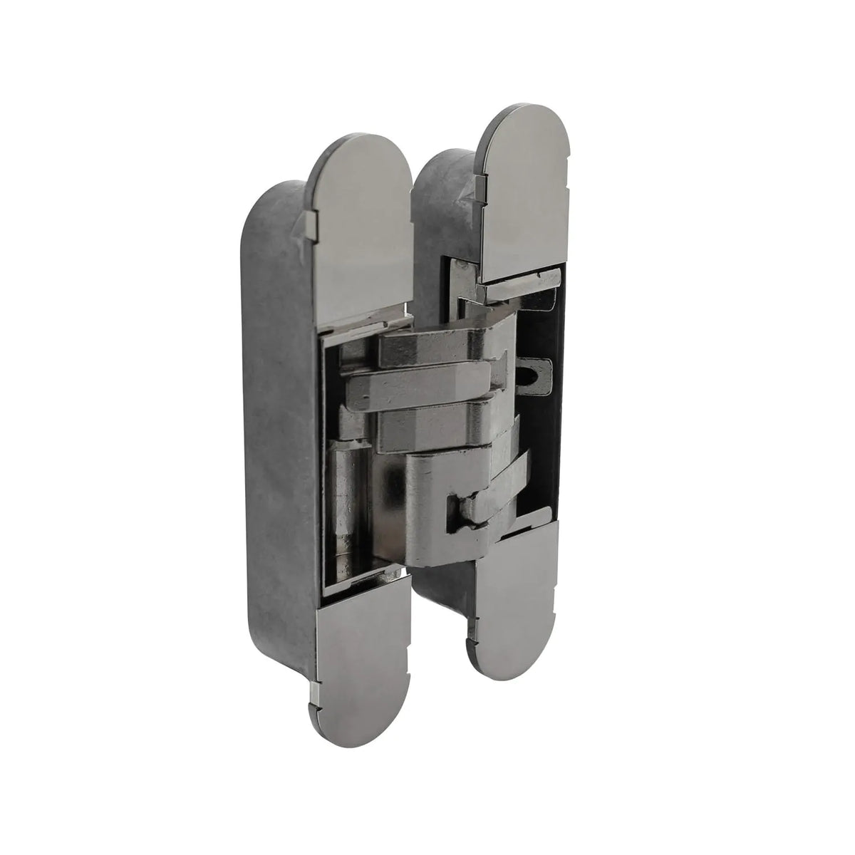 AXA, Intersteel en Dulimex onzichtbare verdekte scharnieren, 3D-instelbaar en verzonken in deur en kozijn, in mat zwart, zilvergrijs, zamak-nikkel, fiberglass-nikkel, vernikkeld, satijn verbronsd en wit