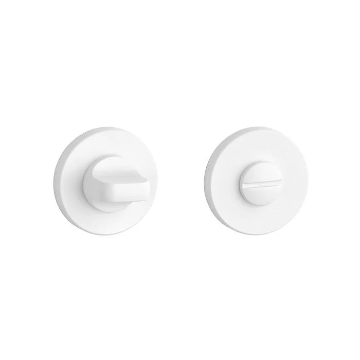 Aprile ronde witte WC-sluiting 52x7mm RAL 9010 voor klassieke badkamerdeur