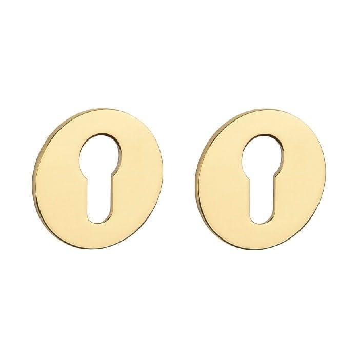 STERK 1711 OVAL PRO mat goud en Ultra dun PVD, Formani BASIC LBY32 PVD Mat Goud, Differnz Vierkant Goud, Aprile Prestige goud gepolijst, Artitec Mi Satori messing plus DND Warm en Bright Gold Fine — gouden cilinderplaatjes.