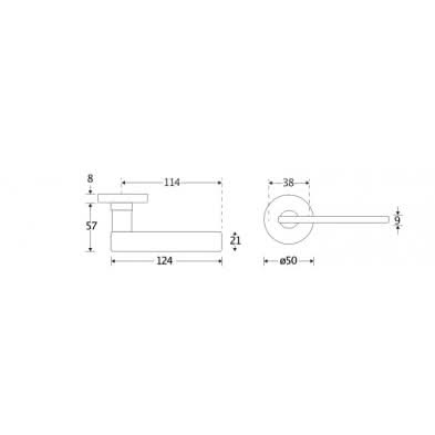 Artitec deurkruk Piatto/Vivo glans nikkel detail