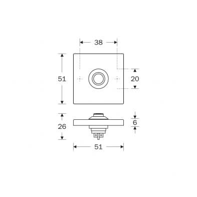 Artitec Mi Satori Deurbel vierkant mat nikkel PVD detail