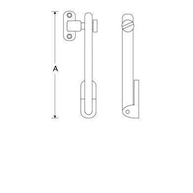 Artitec Elegant raamschaar technische tekening met maatvoering