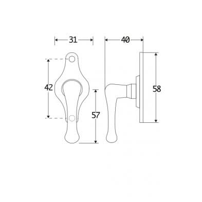 Artitec Mi Satori draaikiepkruk Linea glans chroom detail