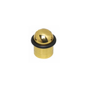 Intersteel deurstop met ring messing gelakt – vooraanzicht