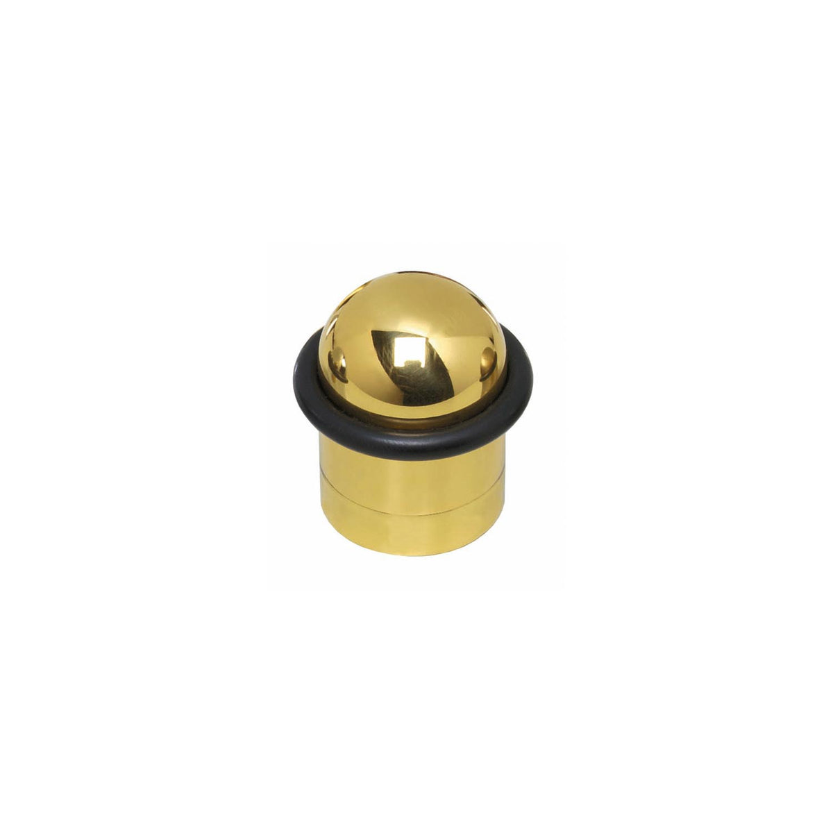 Intersteel deurstop met ring messing gelakt – vooraanzicht