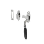 Intersteel raamsluiting Ton rechts chroom ebbenhout vooraanzicht