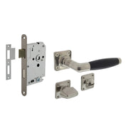 Intersteel deurbeslagset toiletslot rvs/nikkel mat met deurkruk Ton Basic – vooraanzicht