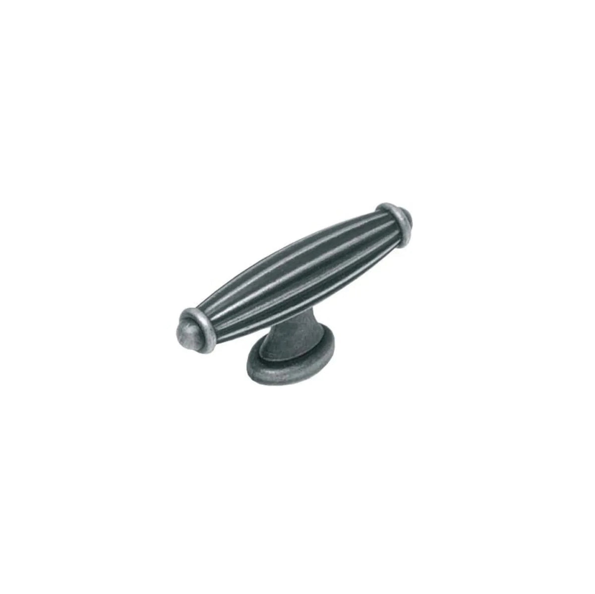 Intersteel meubelknop gerild 72 mm oud grijs vooraanzicht
