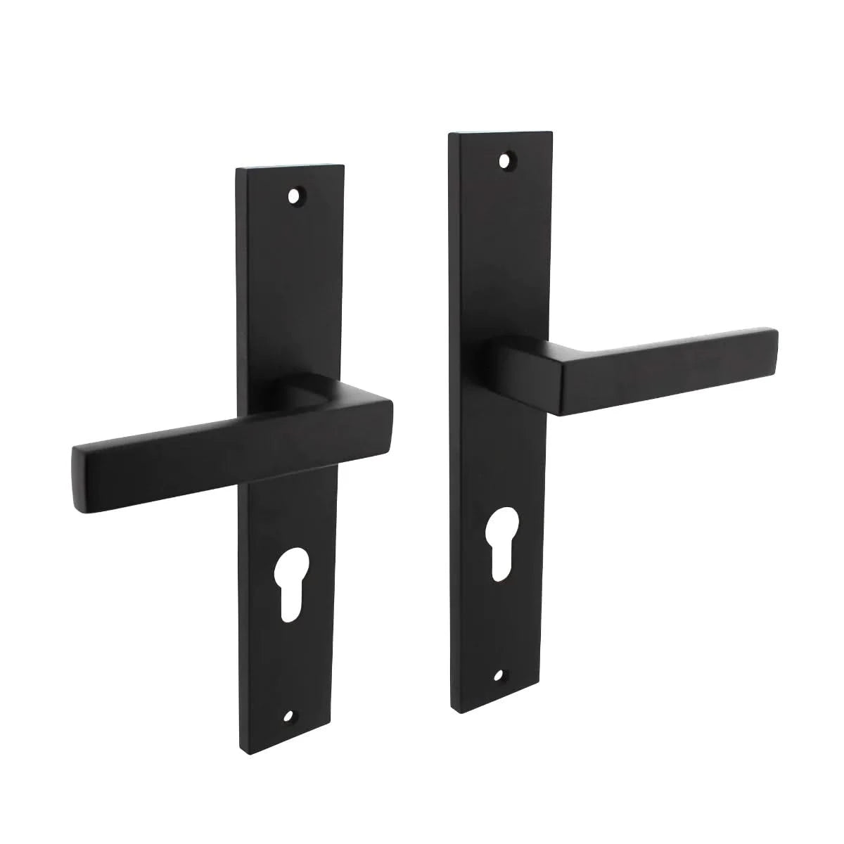 Intersteel deurkruk Hera op schild Mat zwart vooraanzicht