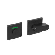 Intersteel toilet-/badkamersluiting vierkant mat zwart vooraanzicht