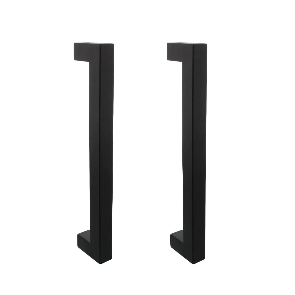 Intersteel deurgrepen vierkant 325x60x25 mm mat zwart per paar vooraanzicht