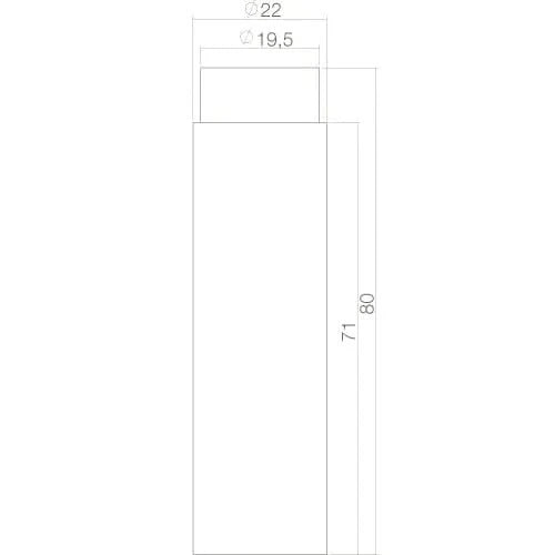 Griff Meister Deurstop Wandmontage ø22x80mm Brons – afbeelding 4