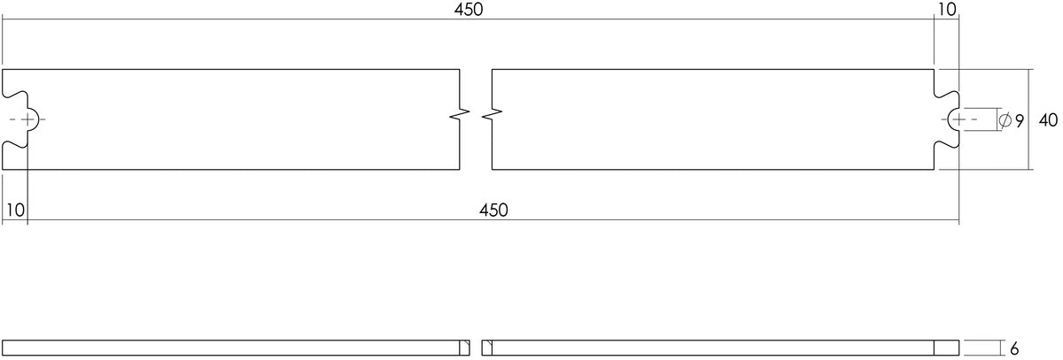 Intersteel tussenrail schuifdeursysteem 45cm mat zwart detail