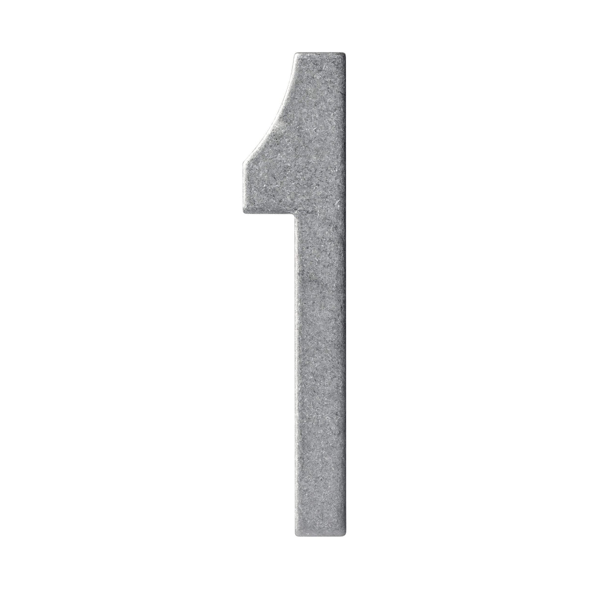 Intersteel huisnummer 1 150mm RVS getrommeld – vooraanzicht