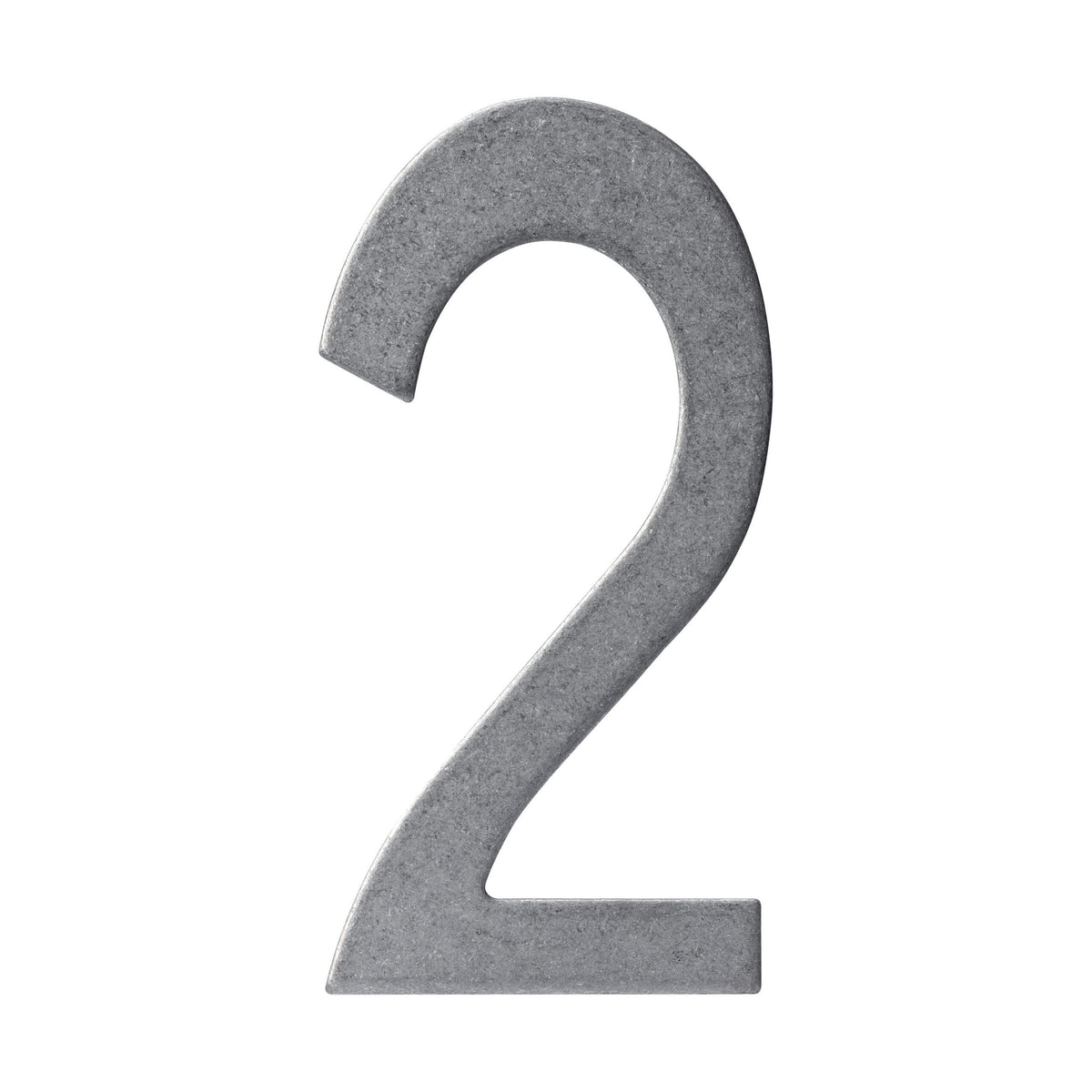 Intersteel huisnummer 2 150 mm RVS Getrommeld – vooraanzicht