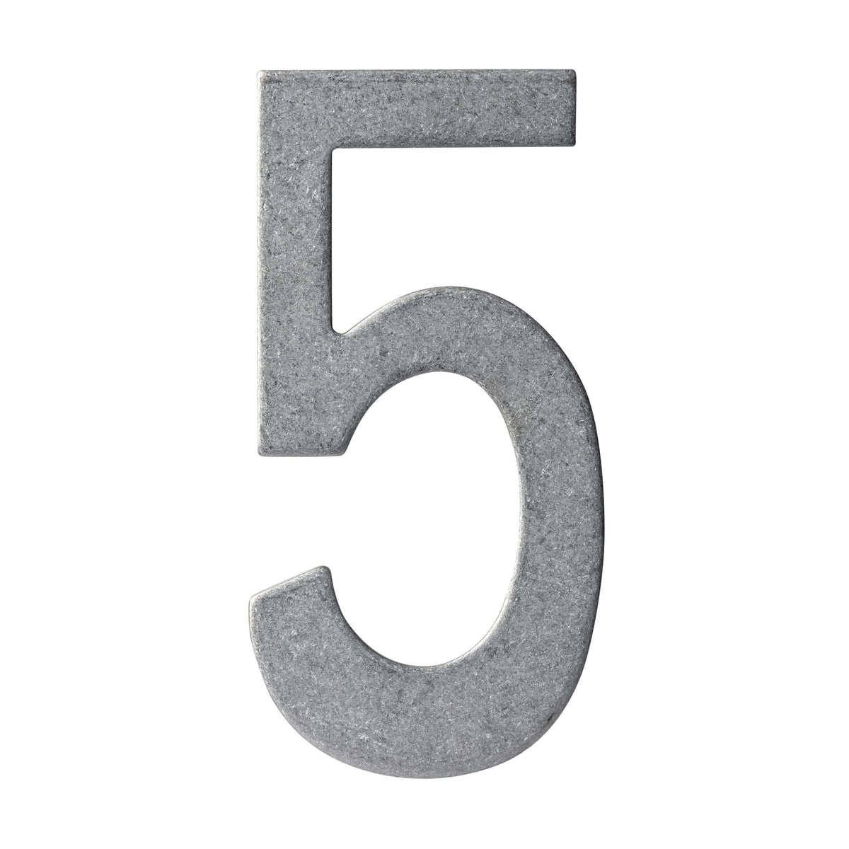 Intersteel huisnummer 5 150 mm RVS Getrommeld – vooraanzicht