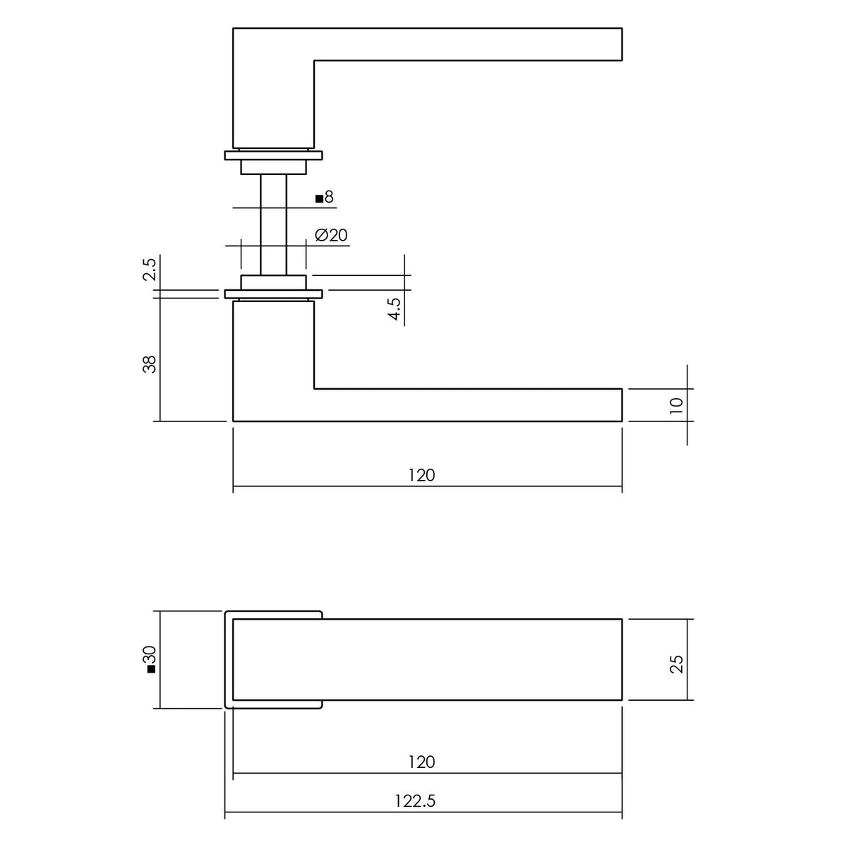 Intersteel deurkruk Amsterdam minimalistische rozet RVS geborsteld detail