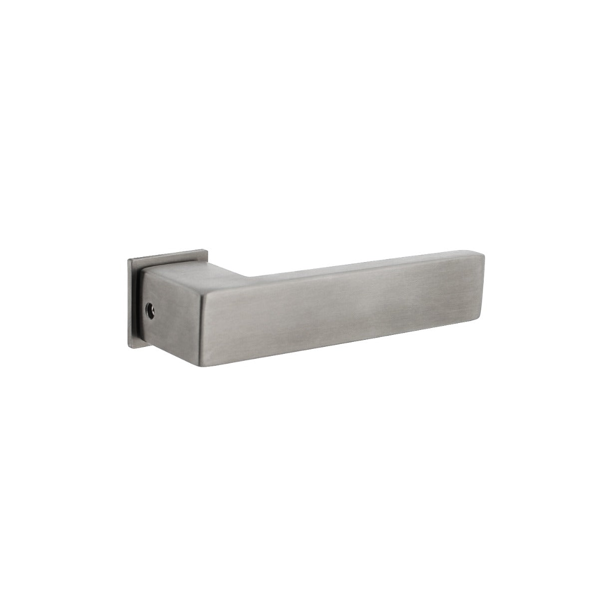 Intersteel deurkruk Amsterdam minimalistische rozet RVS geborsteld vooraanzicht
