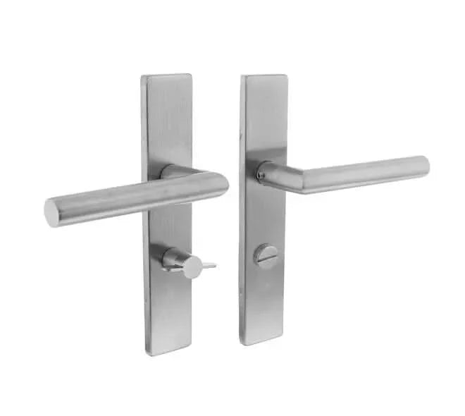 Intersteel deurkruk Hoek 90° rechthoekig schild rvs geborsteld productfoto