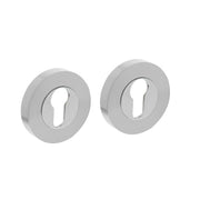 Intersteel cilinderrozetten verdekt ø53x10mm rvs vooraanzicht