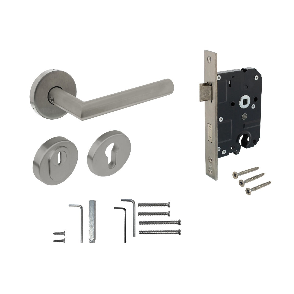Intersteel achterdeurbeslag rond SKG*** rvs vooraanzicht