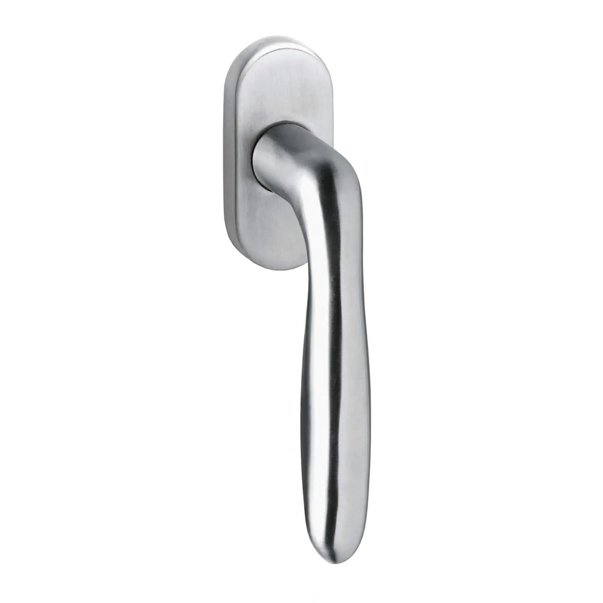 Intersteel raamkruk Jupiter rvs geborsteld vooraanzicht