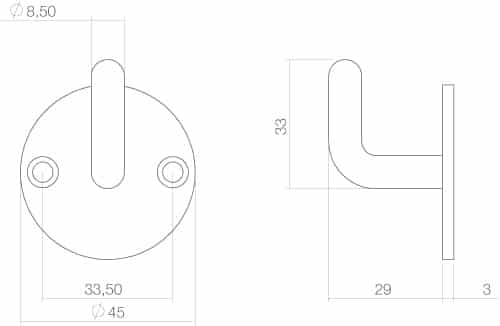 Intersteel Jashaak Rond RVS Geborsteld detailfoto