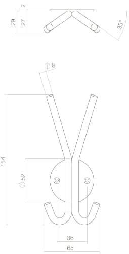 Intersteel Hoed-jashaak RVS Geborsteld detailfoto