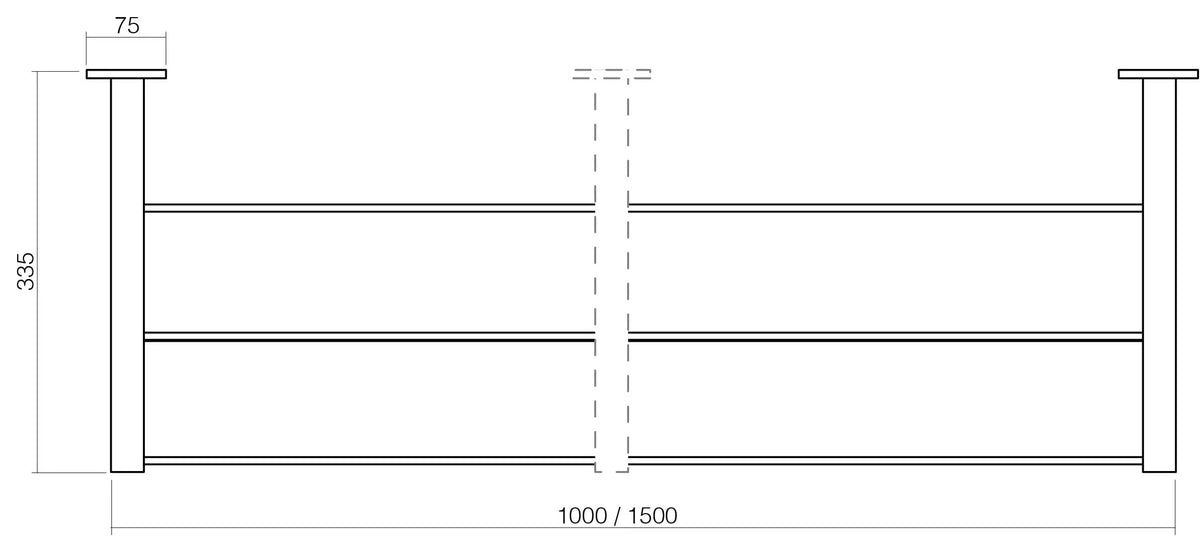 Intersteel garderoberek RVS geborsteld detail