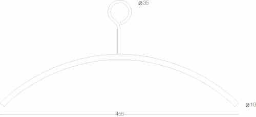 Intersteel kledinghanger met dicht oog RVS geborsteld detail