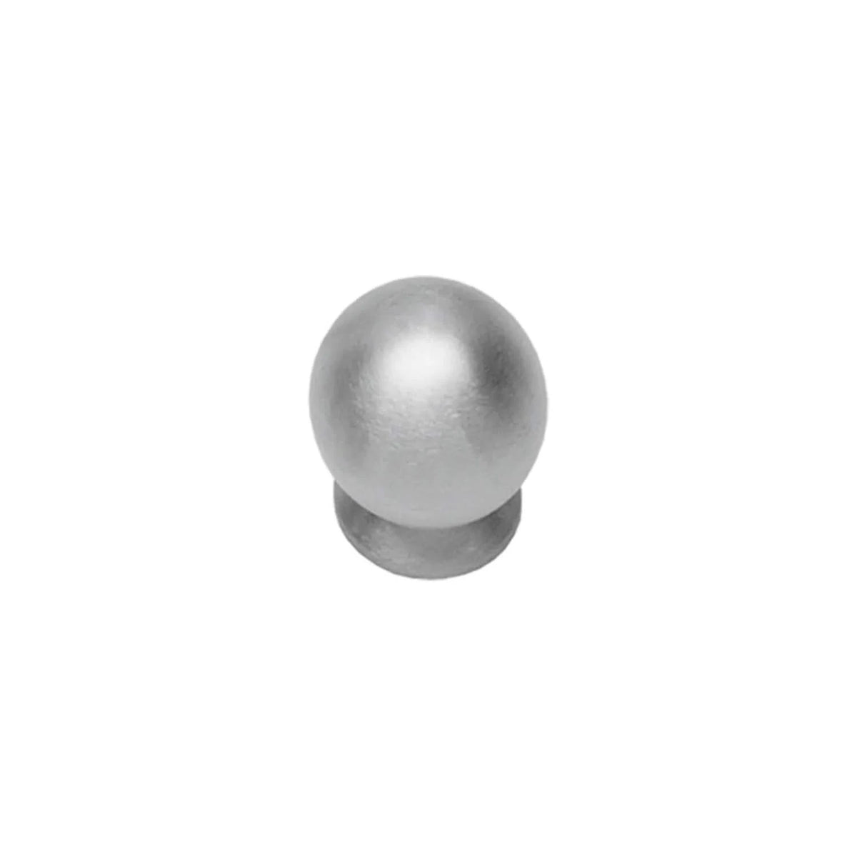 Intersteel meubelknop 25mm bolrond met achterplaat RVS geborsteld vooraanzicht