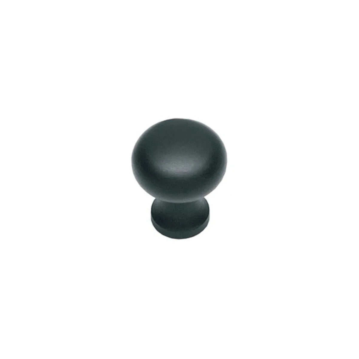Intersteel meubelknop 25mm smeedijzer zwart – vooraanzicht