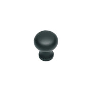 Intersteel meubelknop 25mm smeedijzer zwart – vooraanzicht