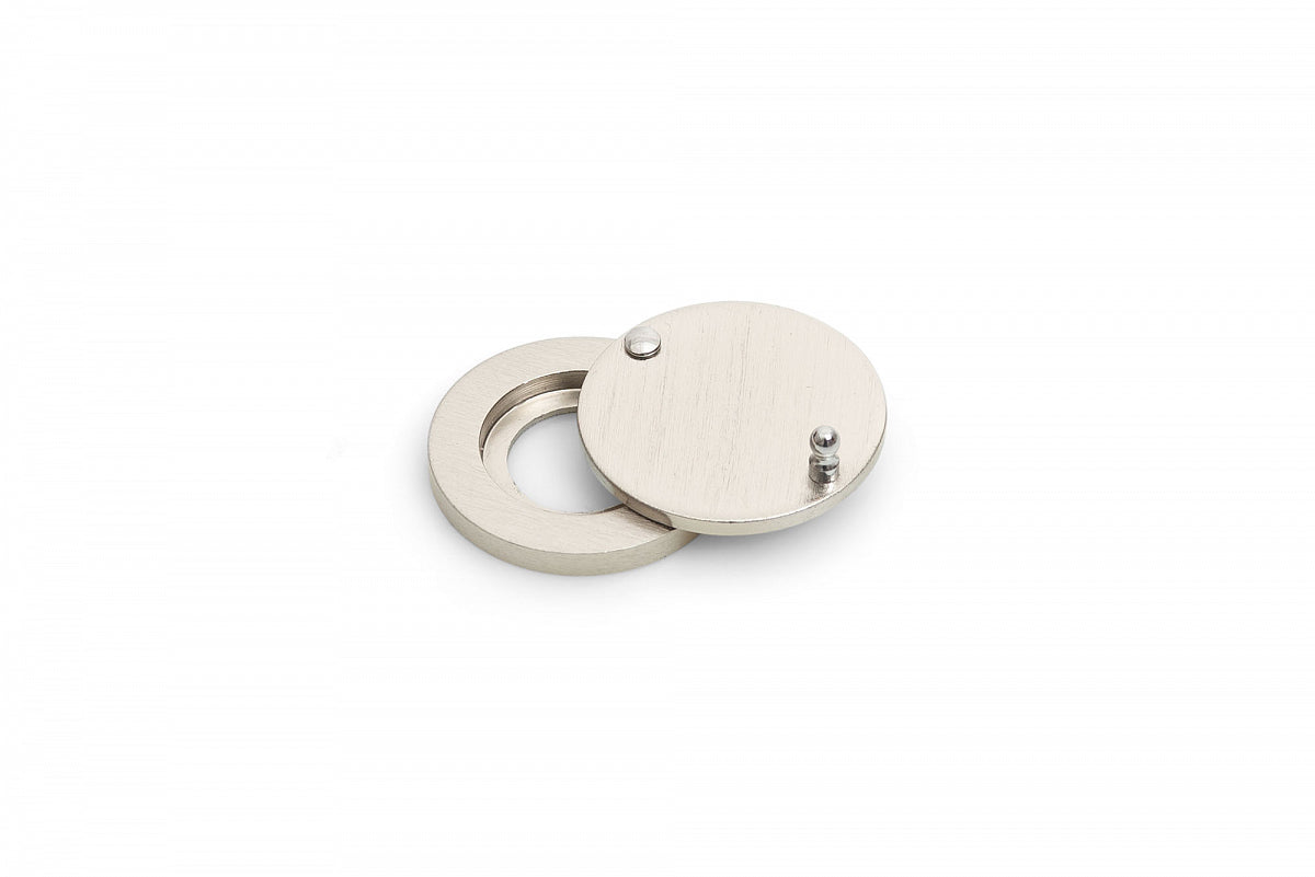 Dulimex luxe afsluitplaatje deurspion DRS 206B zamak zwart vooraanzicht