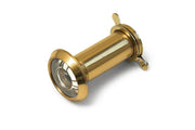 Dulimex deurspion 200 graden Ø16 mm deurdikte 36-60 mm gepolijst messing - vooraanzicht