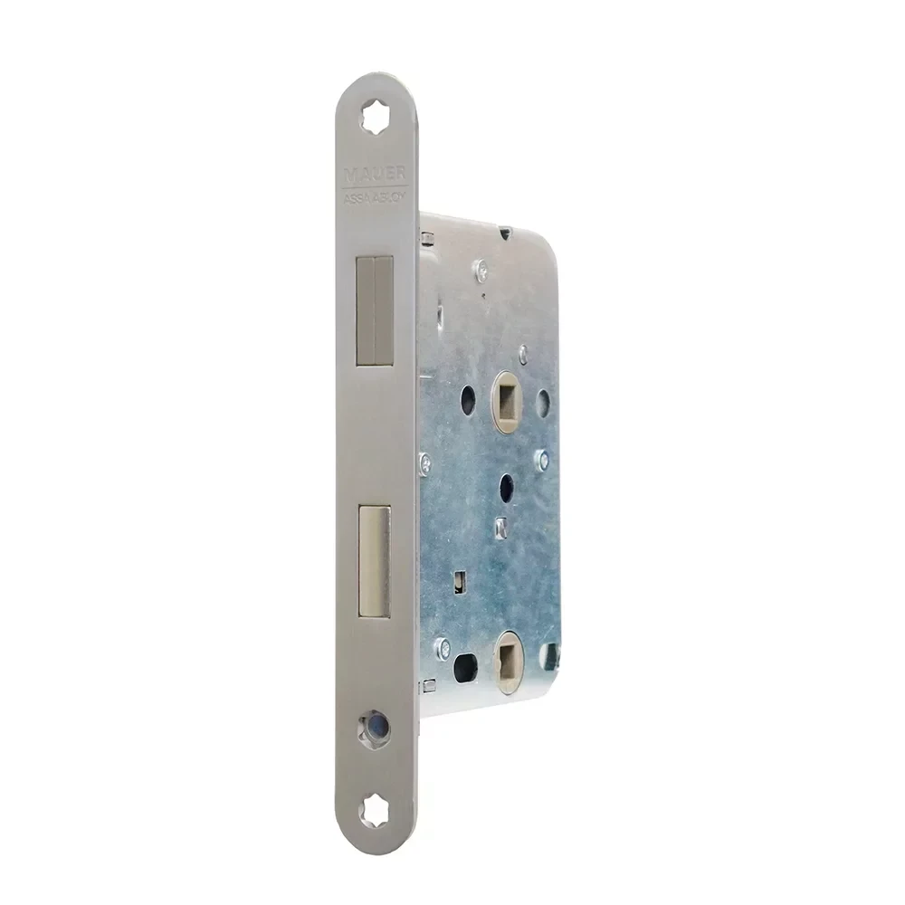 Mauer magneetslot 1545 bad/WC RVS voorplaat - vooraanzicht