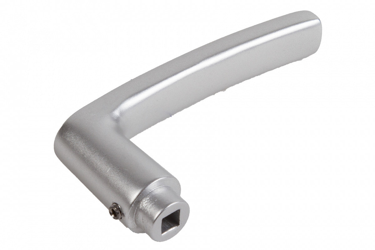 AMI deurkruk Type 332 aluminium F1 op kortschild SL72 – vooraanzicht