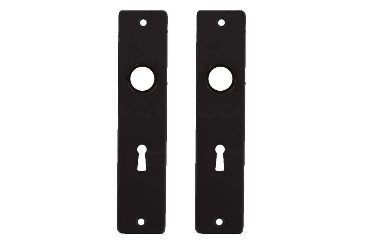 AMI kortschild 180x41 mm mat zwart met sleutelgat - detailfoto