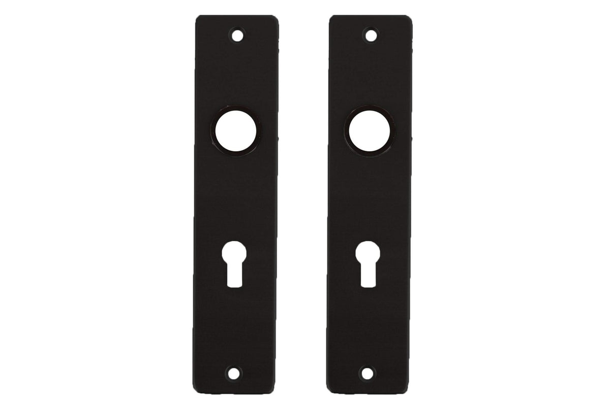 AMI deurkruk Type 332 mat zwart – kortschild met cilindergat detail