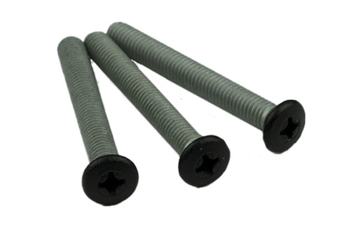 Dulimex bevestigingsschroeven M6 in zwart voor veiligheidsschilden, set van 3