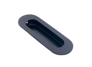 Dulimex DX schuifdeurkom ovaal 120x40 mm RVS zwart - verzonken inbouwkom