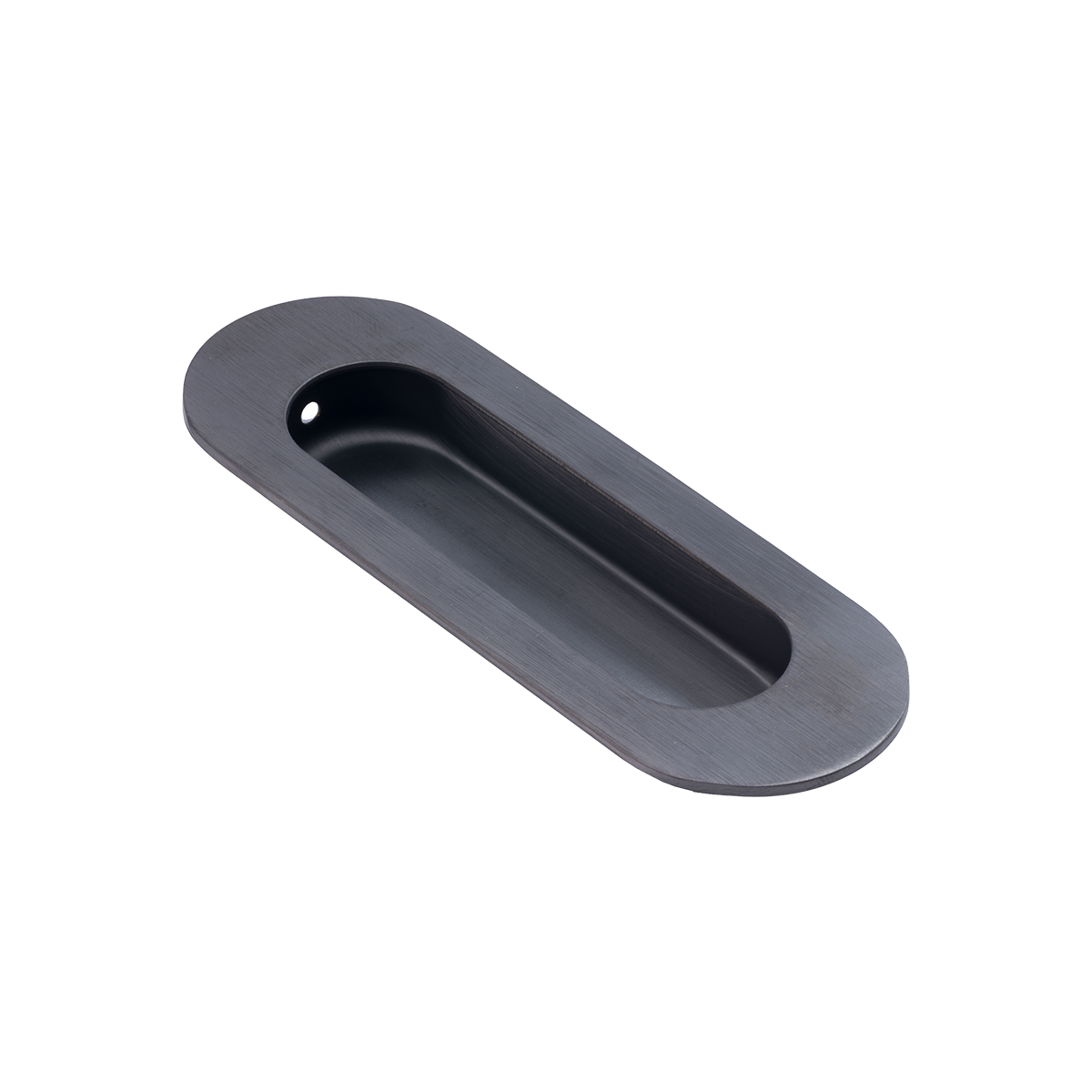 Dulimex DX schuifdeurkom ovaal 120x40 mm PVD gun metal - verzonken inbouwkom