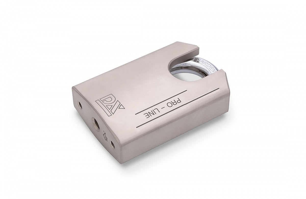 Dulimex DX PRO-line hangslot 70 mm SKG** met gesloten beugel in zilver, vooraanzicht