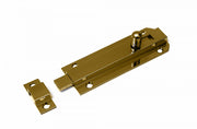 Dulimex vlakke profielschuif 35x80 mm in gepolijst messing, vooraanzicht van het vlakke profiel