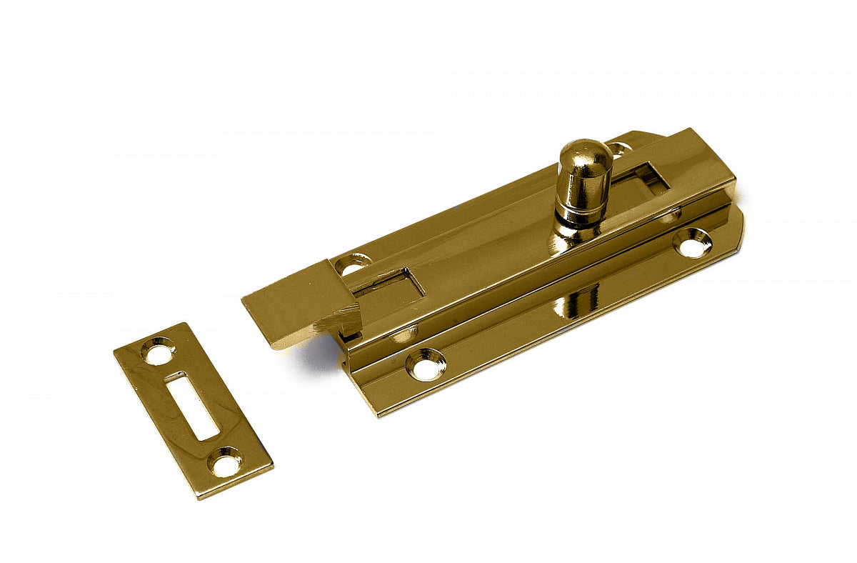 Dulimex profielschuif met bocht 35x80 mm messing gepolijst, vooraanzicht
