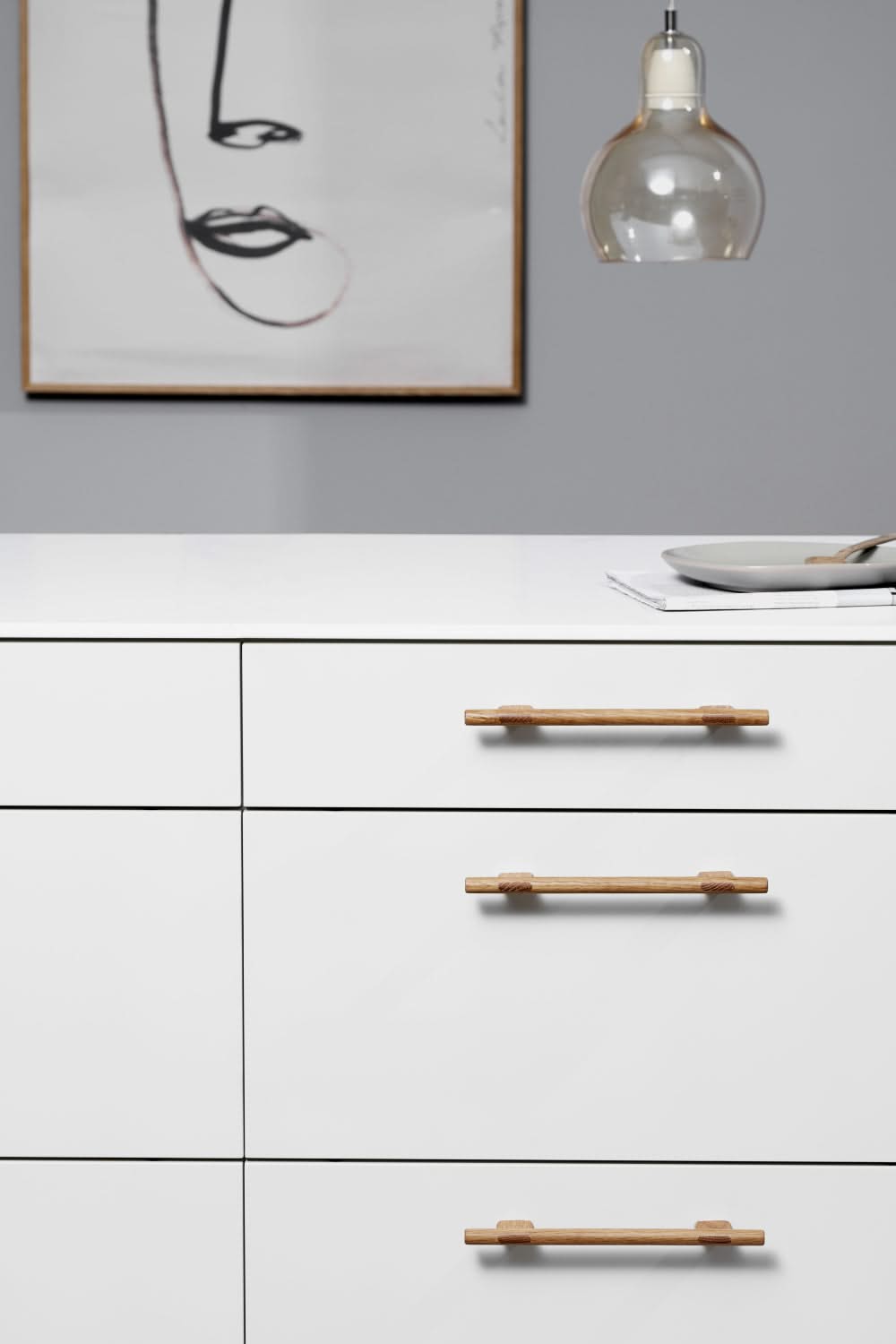 Furnipart Join meubelgreep 052 blank gelakt gemonteerd