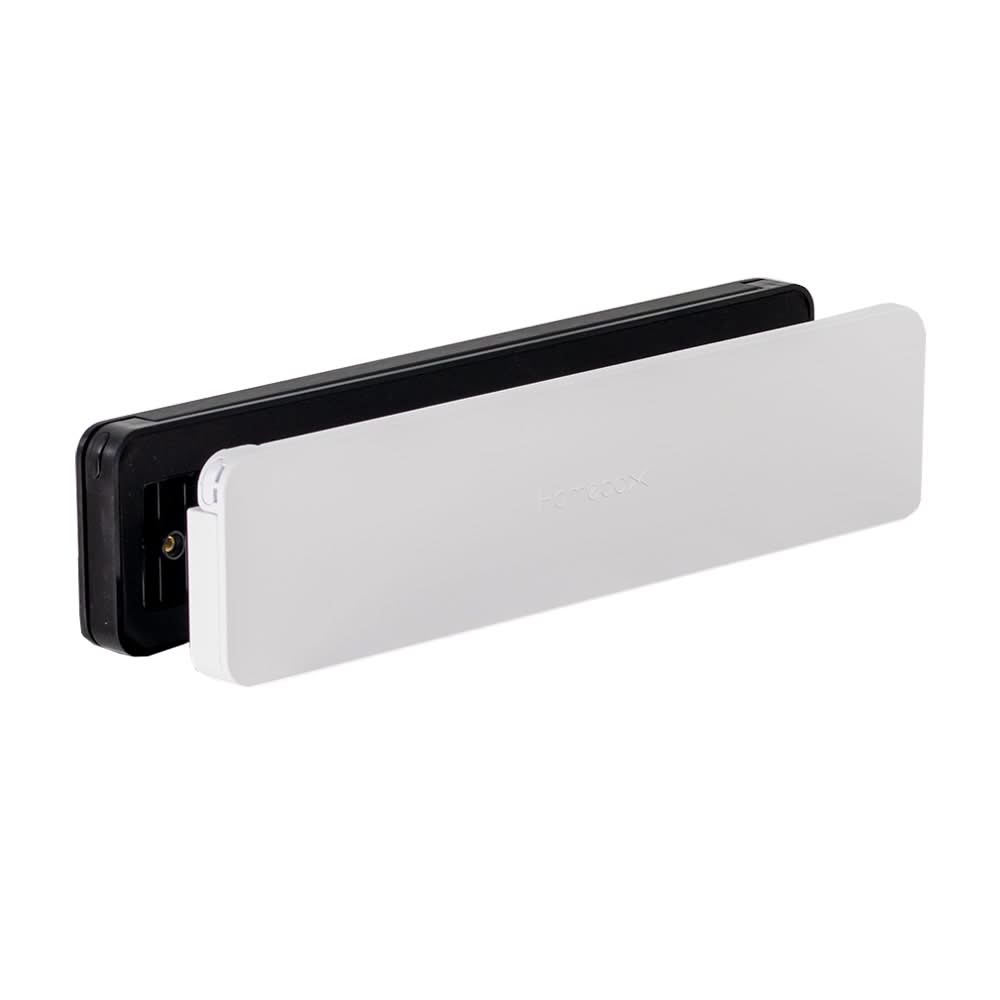 Homebox brievenbus zwart RAL 9005 / wit RAL 9010 – binnenklep
