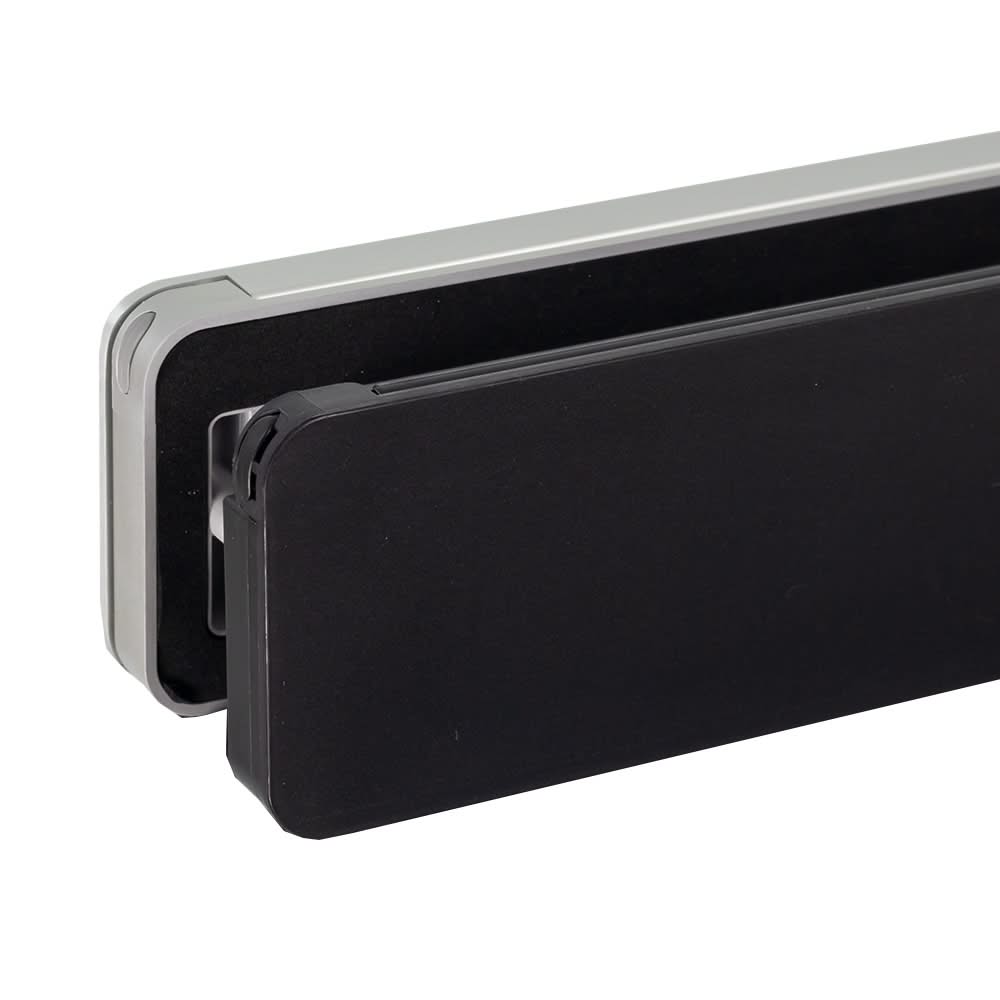 Homebox brievenbus geanodiseerd aluminium / zwart RAL 9005 – kierdichting detail